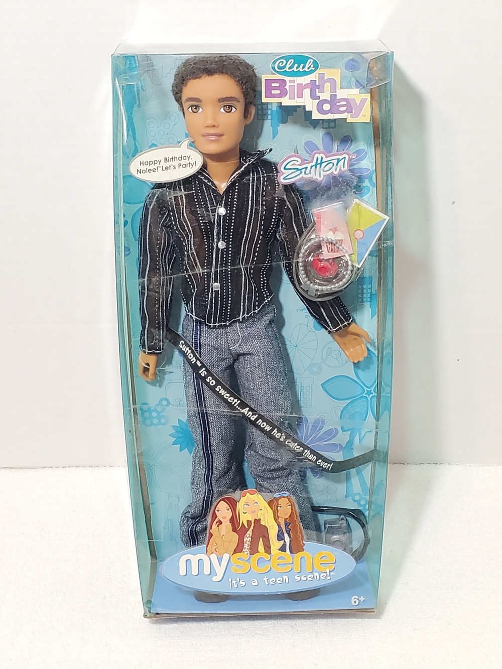 Mattel My Scene Club Birthday Sutton Doll NIB 2004 Y2K Male Boy Doll Vintage